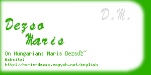 dezso maris business card